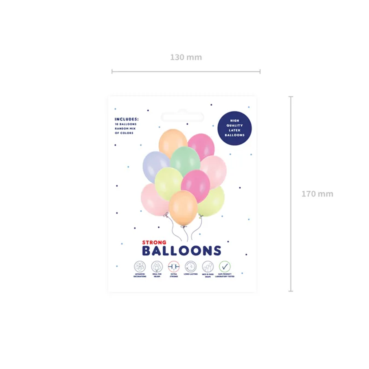10 Ballonnen - Ø 30cm - Pastel - Bont