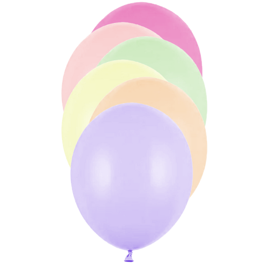 10 ballons de baudruche - Ø 30cm - Pastel - Multicolore