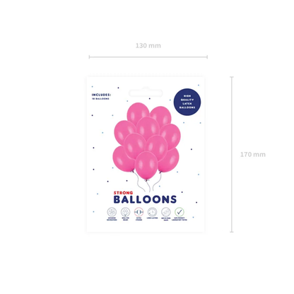 10 ballonnen - Ø 30cm - Pastel Hot Pink