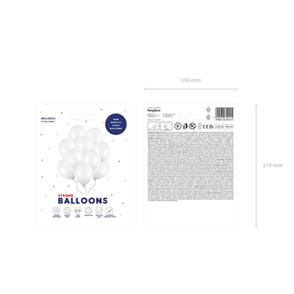 10 ballonnen - Ø 30 cm - Wit