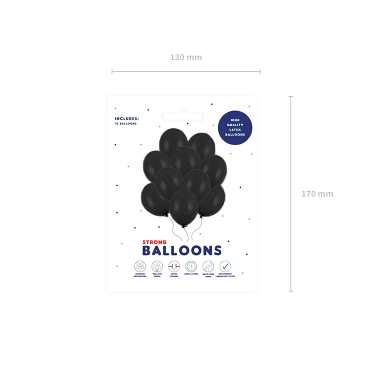 10 ballonnen - Ø 30cm - Zwart