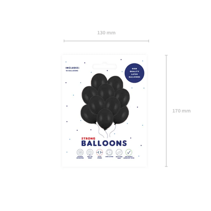 10 ballonnen - Ø 30cm - Zwart