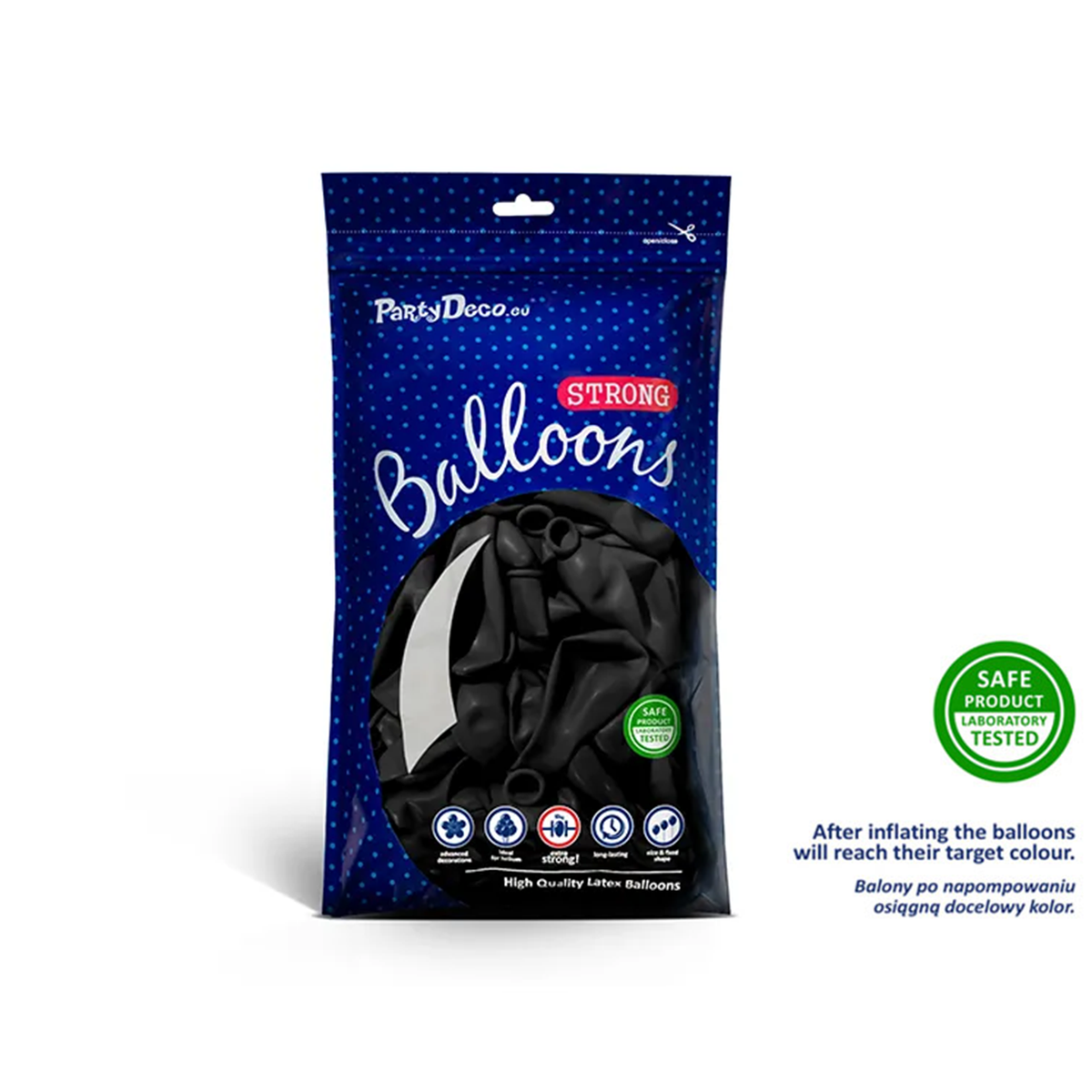 100 ballons de baudruche - Ø 30cm - Noir