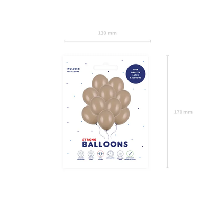 10 ballonnen - Ø 30cm - Pastel Cappuccino