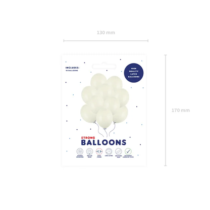 10 ballonnen - Ø 30cm - Pastel Licht Crème