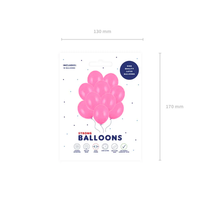 10 ballons de baudruche - Ø 30cm - Pastel - Rose