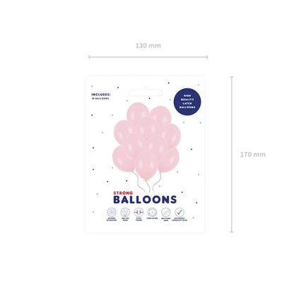 10 ballons de baudruche - Ø 30cm - Pastel - Rose