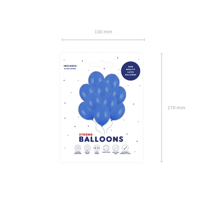 10 ballonnen - Ø 30cm - Blauw