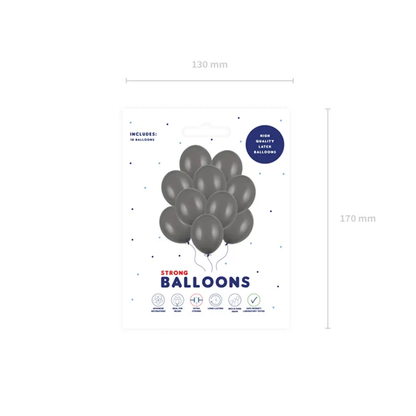 10 Ballonnen - Ø 30cm - Pastelgrijs