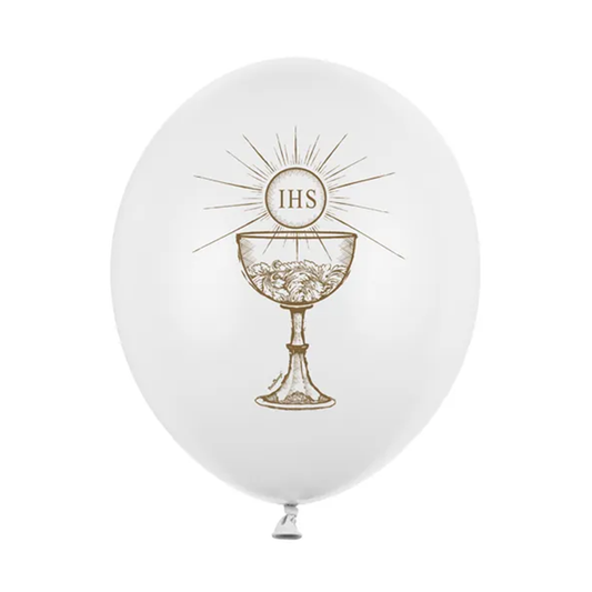 6 ballonnen - Ø 30cm - IHS - Pastel Pure White
