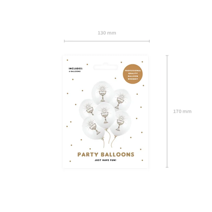 6 ballons - Ø 30cm - IHS - Blanc Pur Pastel