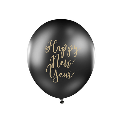 6 Ballons à motifs - Ø 30cm - Happy New Year
