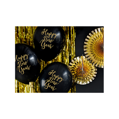 6 Ballons à motifs - Ø 30cm - Happy New Year