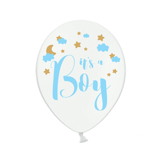 6 Motivballonnen - Ø 30cm - It's a Boy