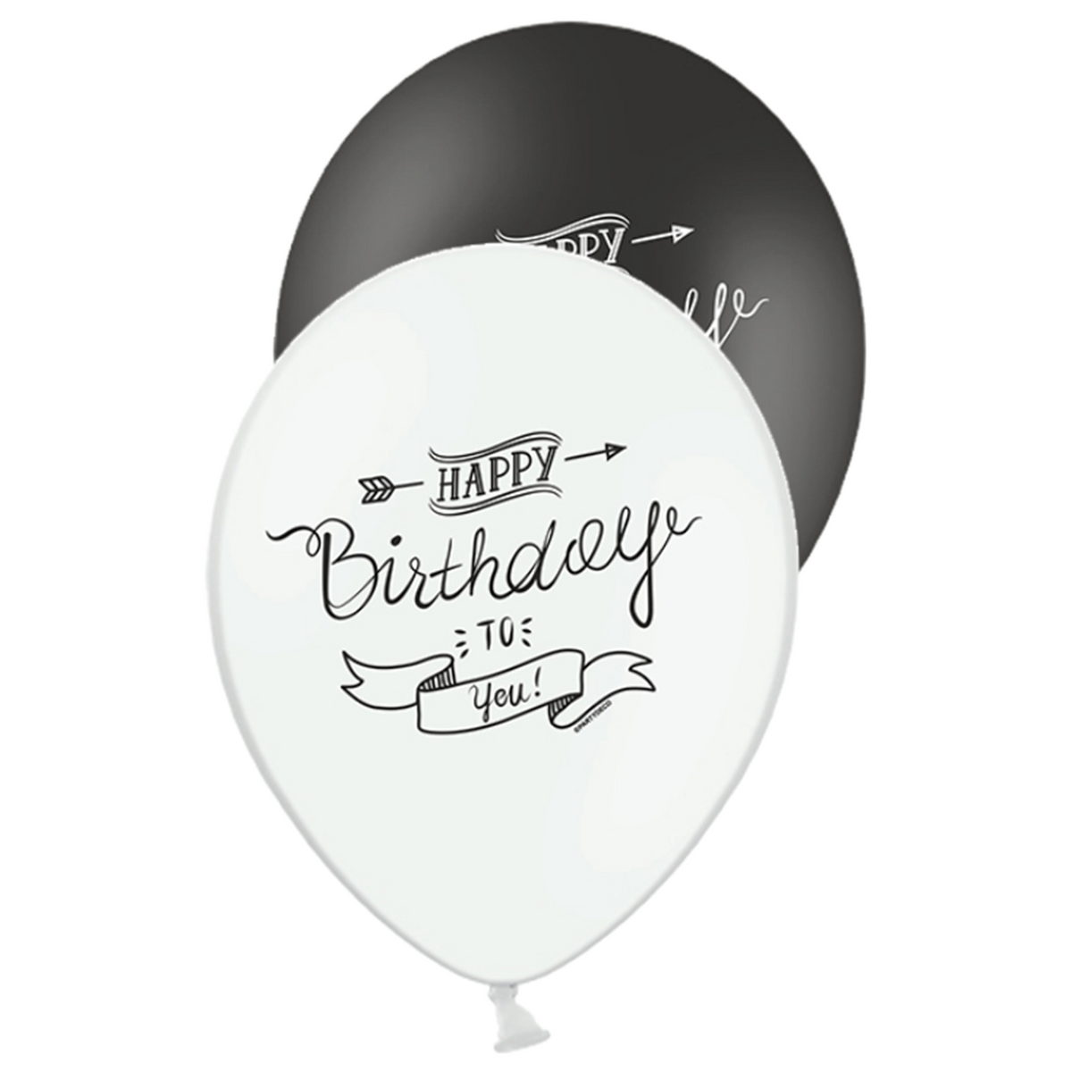 6 ballons à motifs - Ø 30cm - Joyeux Anniversaire Rétro