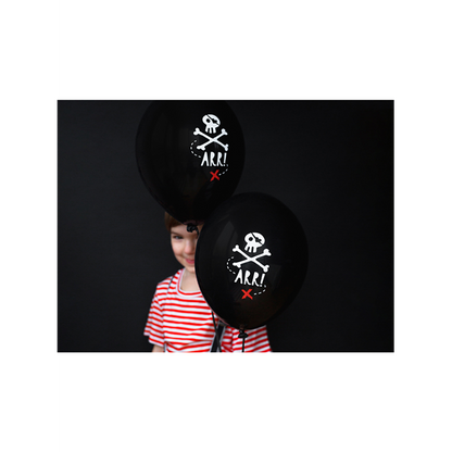 6 folieballonnen - Ø 30cm - Piratenfeest