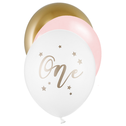 6 ballons à motifs - Ø 30cm - SET - ONE Girlish