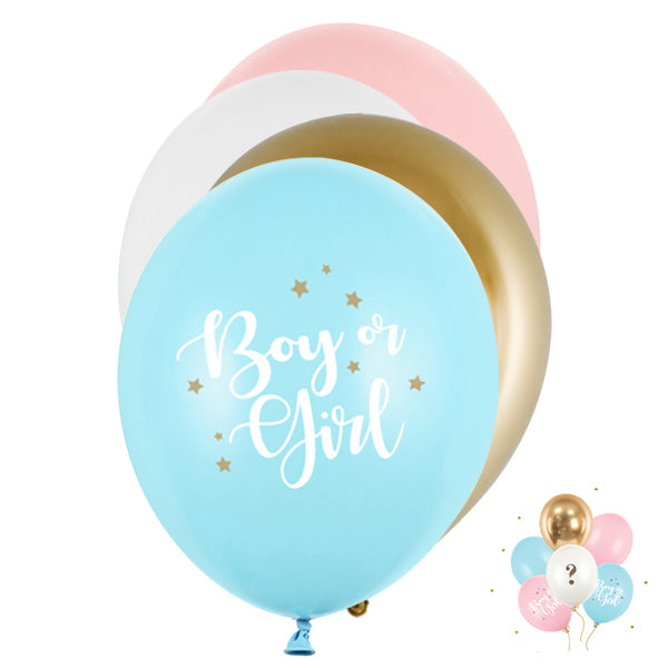 6 ballons à motifs - Ø 30cm - Garçon ou Fille