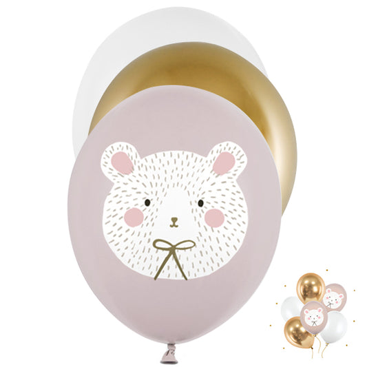 6 ballons à motifs - Ø 30cm - Ours