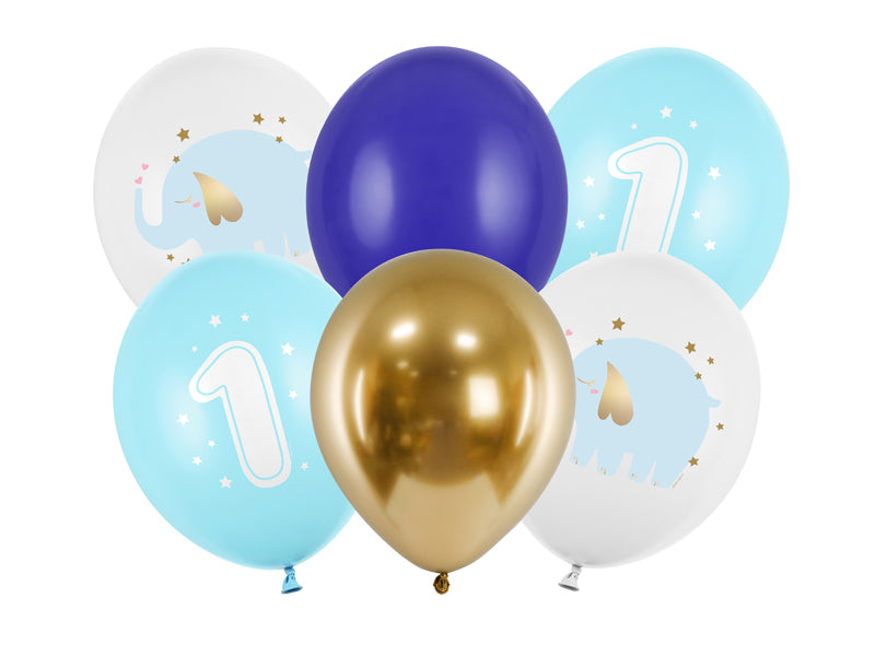6 Motiefballonnen - Ø 30cm - One Year Boy
