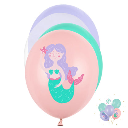 6 ballons à motifs - Ø 30cm - Monde marin