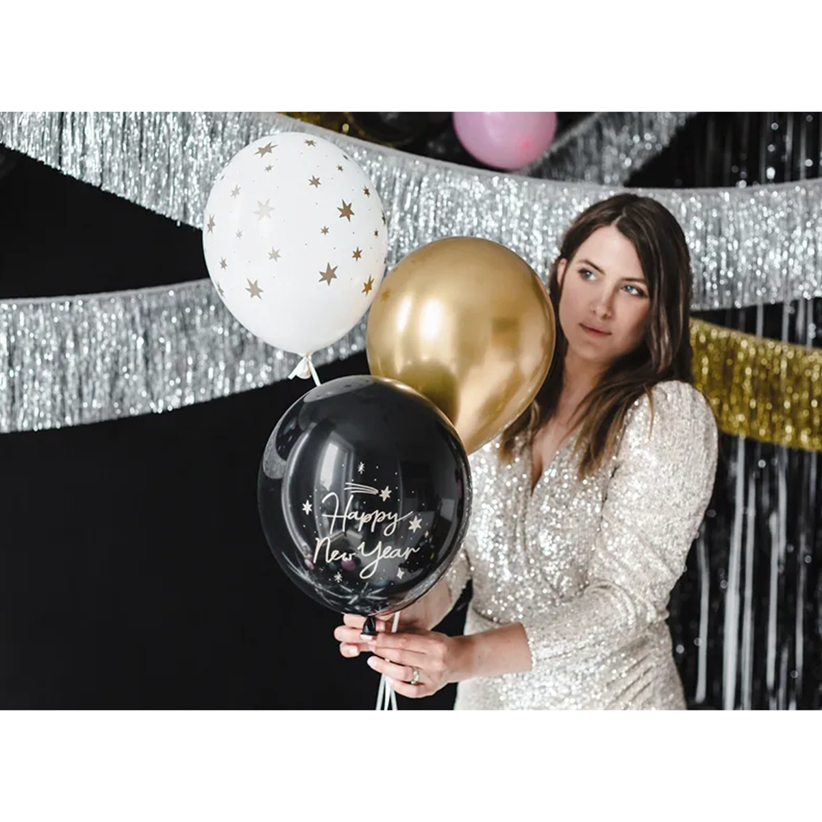 6 ballons à motifs - Ø 30cm - Mélange HNY