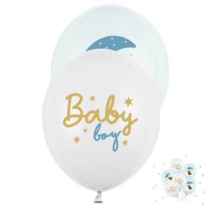 6 Ballons à motifs - Ø 30 cm - Bébé garçon