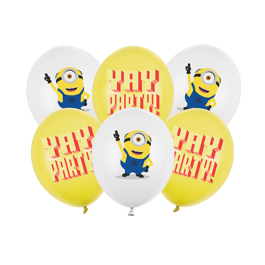 6 Folieballonnen - Minions - 30cm