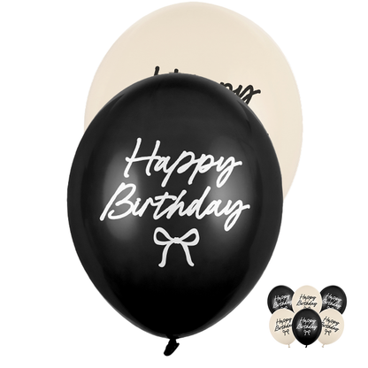 6 Motiefballonnen - Happy Birthday Strikken - 30cm