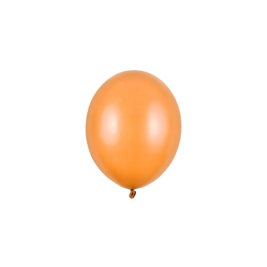 100 Miniballonnen - Ø 12cm - Metallic - Oranje