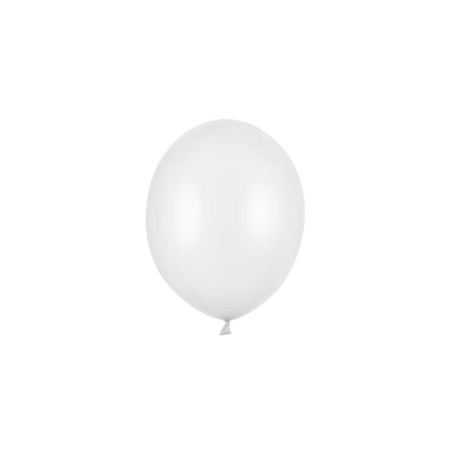 100 mini ballonnen - Ø 12cm - Metallic - Wit