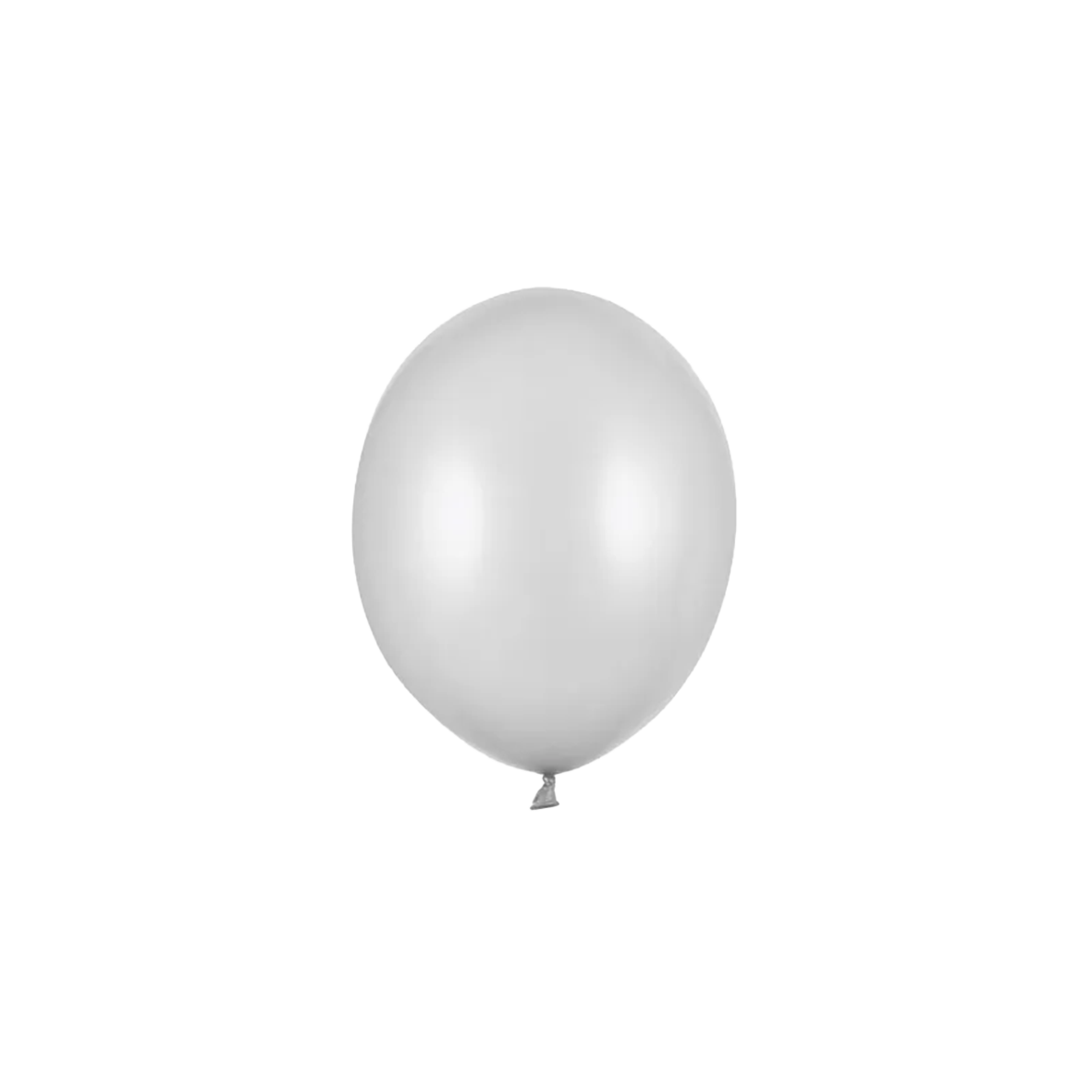 100 miniballonnen - Ø 12cm - metallic - zilver