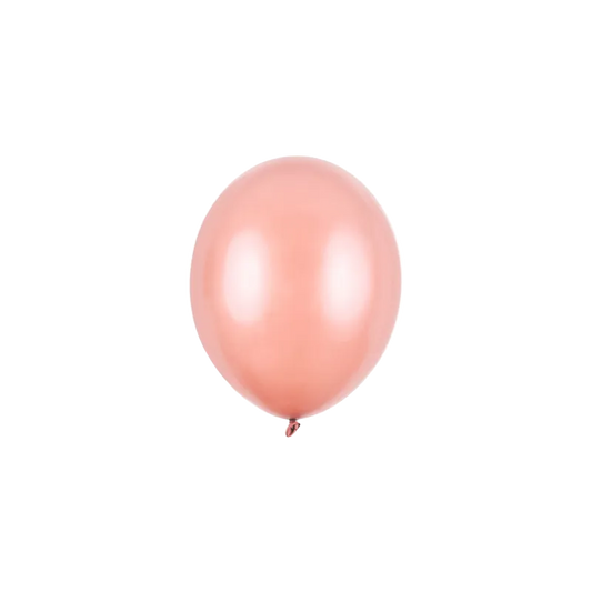 100 mini-ballons - Ø 12cm - Métallique - Or rose