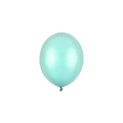 100 mini-ballons - Ø 12cm - métallisés - menthe