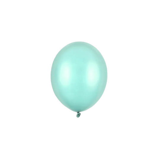 100 mini-ballons - Ø 12cm - métallisés - menthe