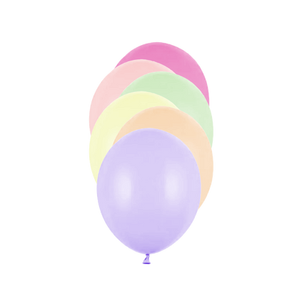 100 mini ballonnen - Ø 12cm - Pastel - Bont