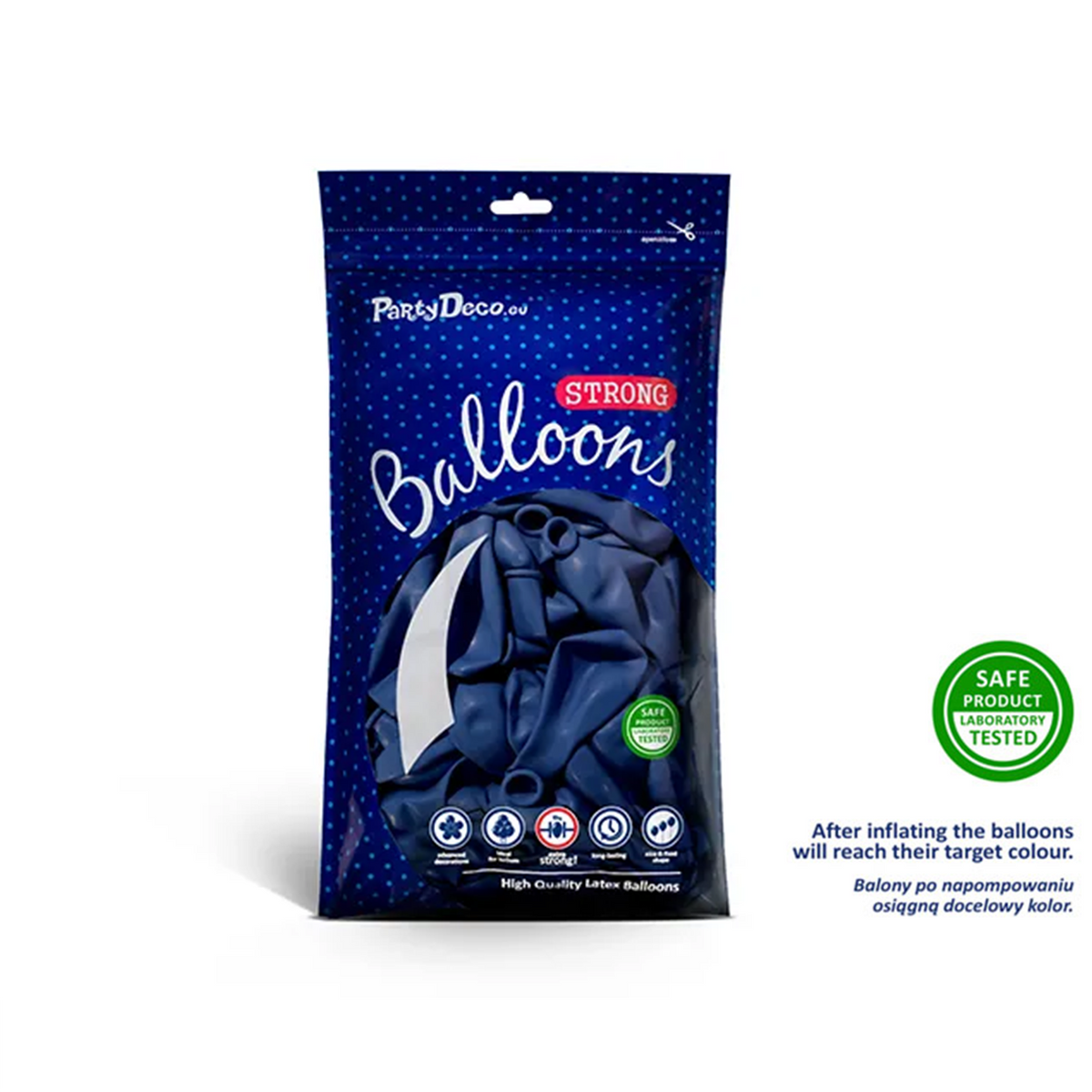 100 mini ballonnen - Ø 12cm - Blauw