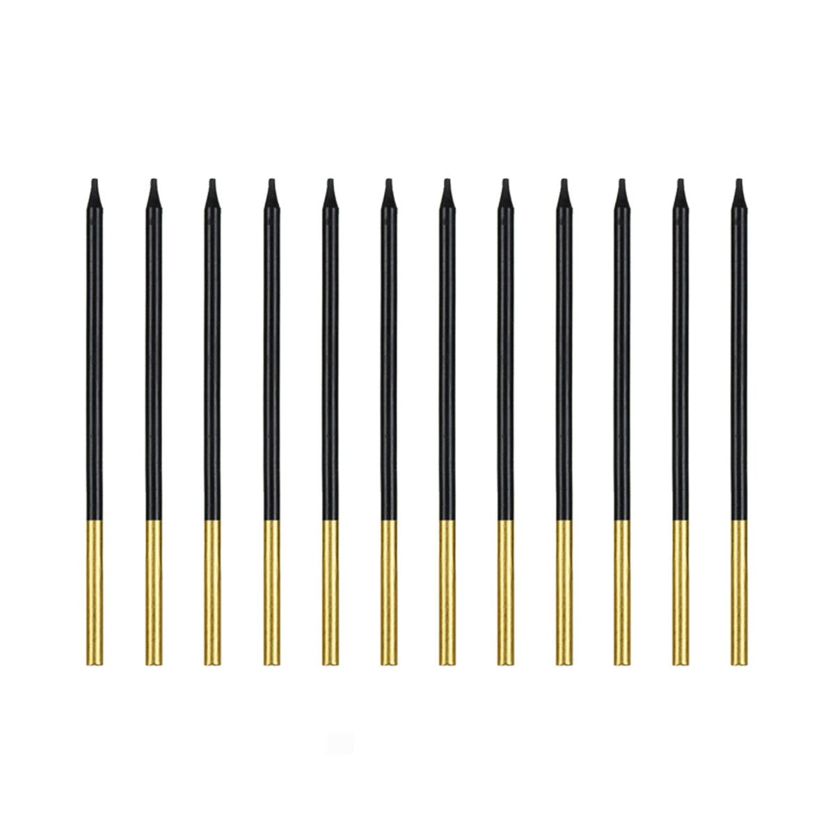 12 bougies de gâteau XL - Noir
