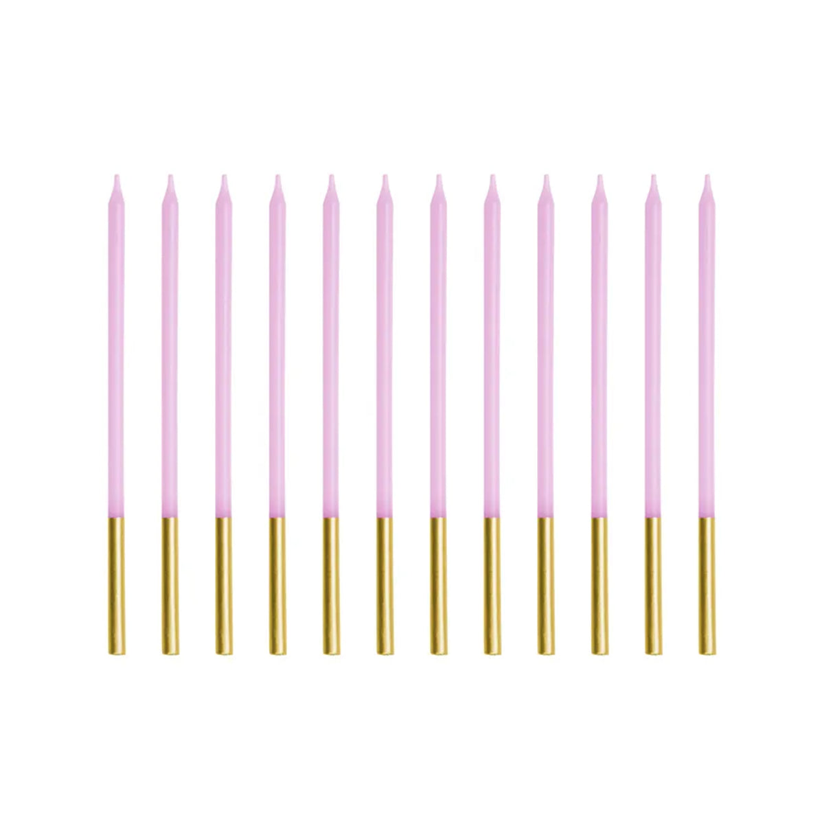 12 taartkaarsen XL - Violet Goud