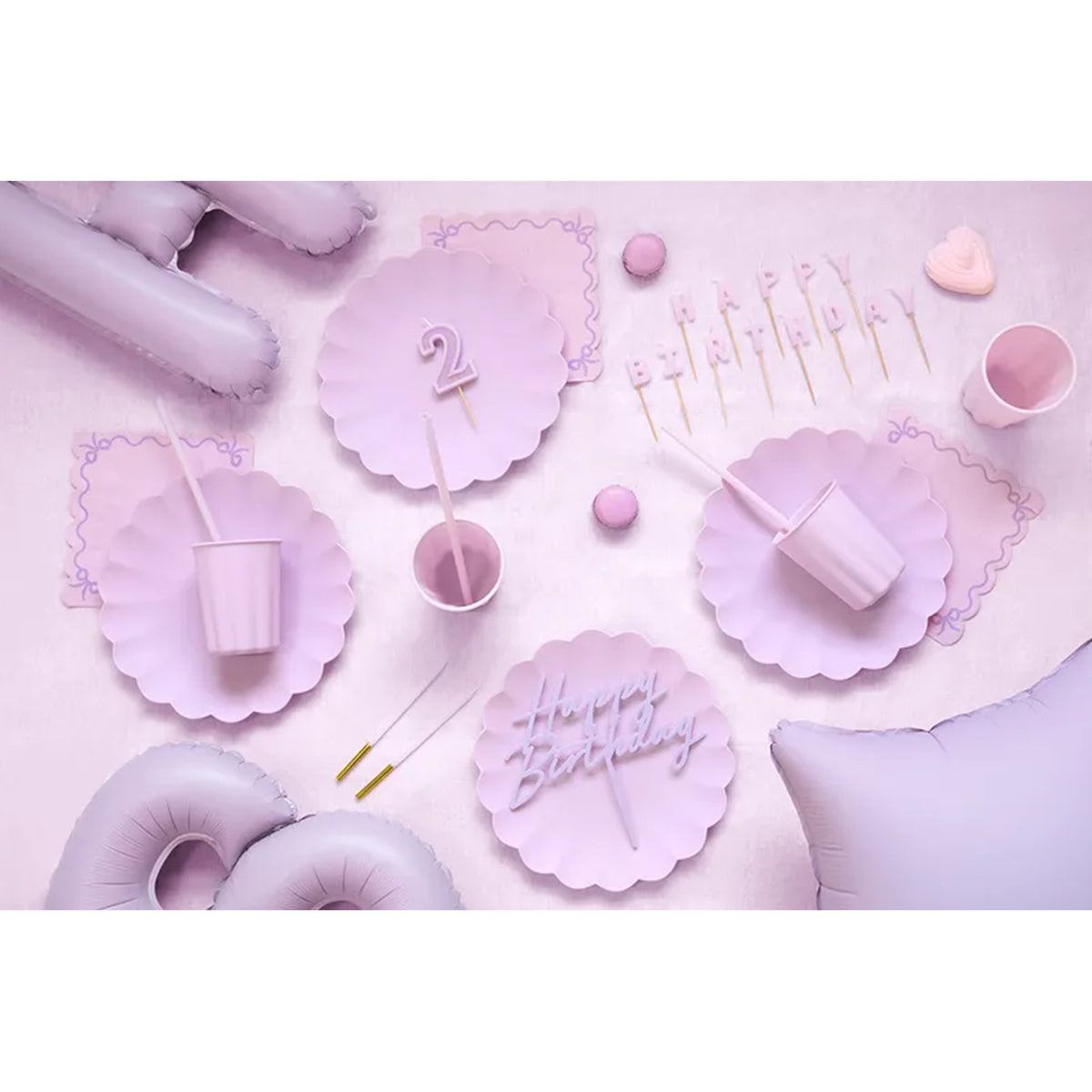 12 taartkaarsen XL - Violet Goud