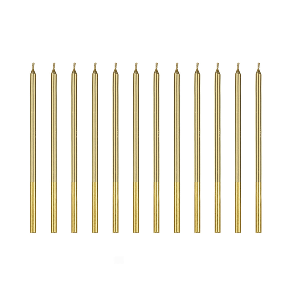 12 bougies de gâteau XL - Or