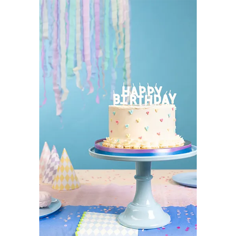 13 bougies de gâteau - Joyeux Anniversaire - Blanc