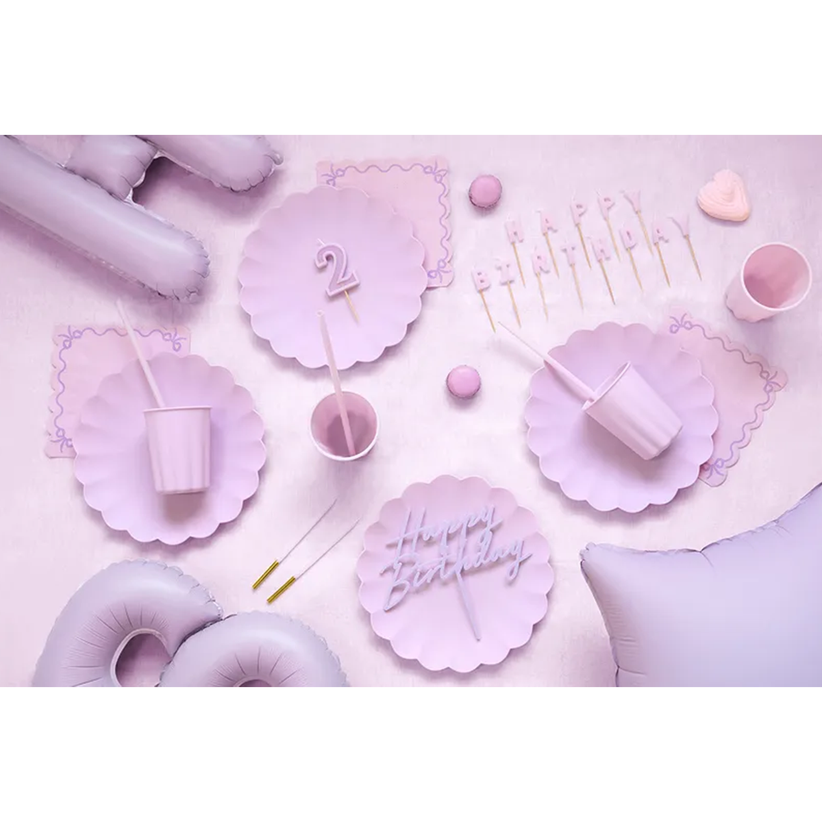 13 bougies d'anniversaire - Happy Birthday - violet