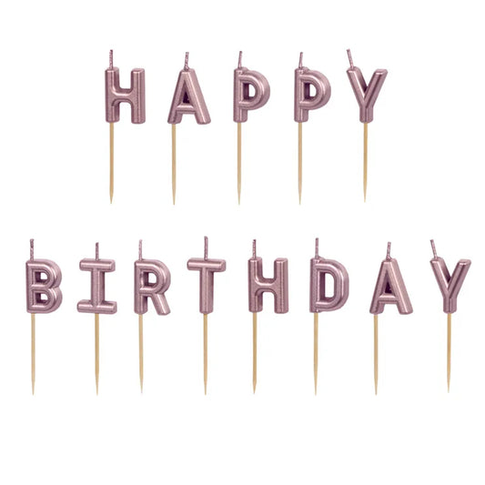 13 Bougies d'Anniversaire - Joyeux Anniversaire Or Rose
