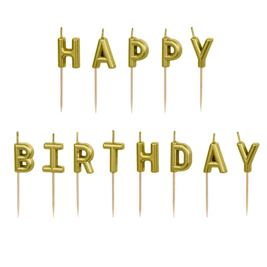 13 bougies d'anniversaire - Joyeux Anniversaire Or