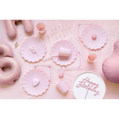13 bougies de gâteau - Joyeux anniversaire - rose