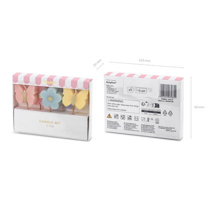 5 bougies d'anniversaire - papillons