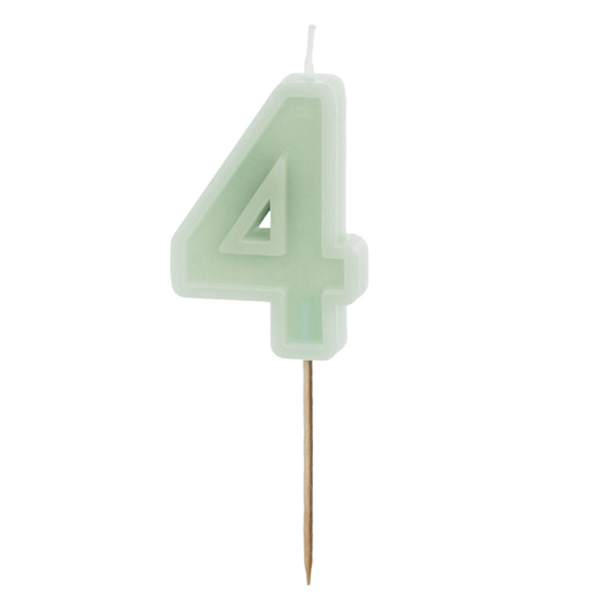 1 bougie chiffre 4 - Vert