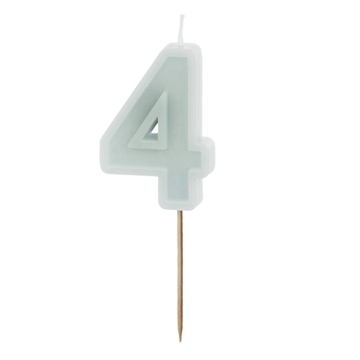 1 Bougie d'anniversaire - Chiffre 4 - Menthe