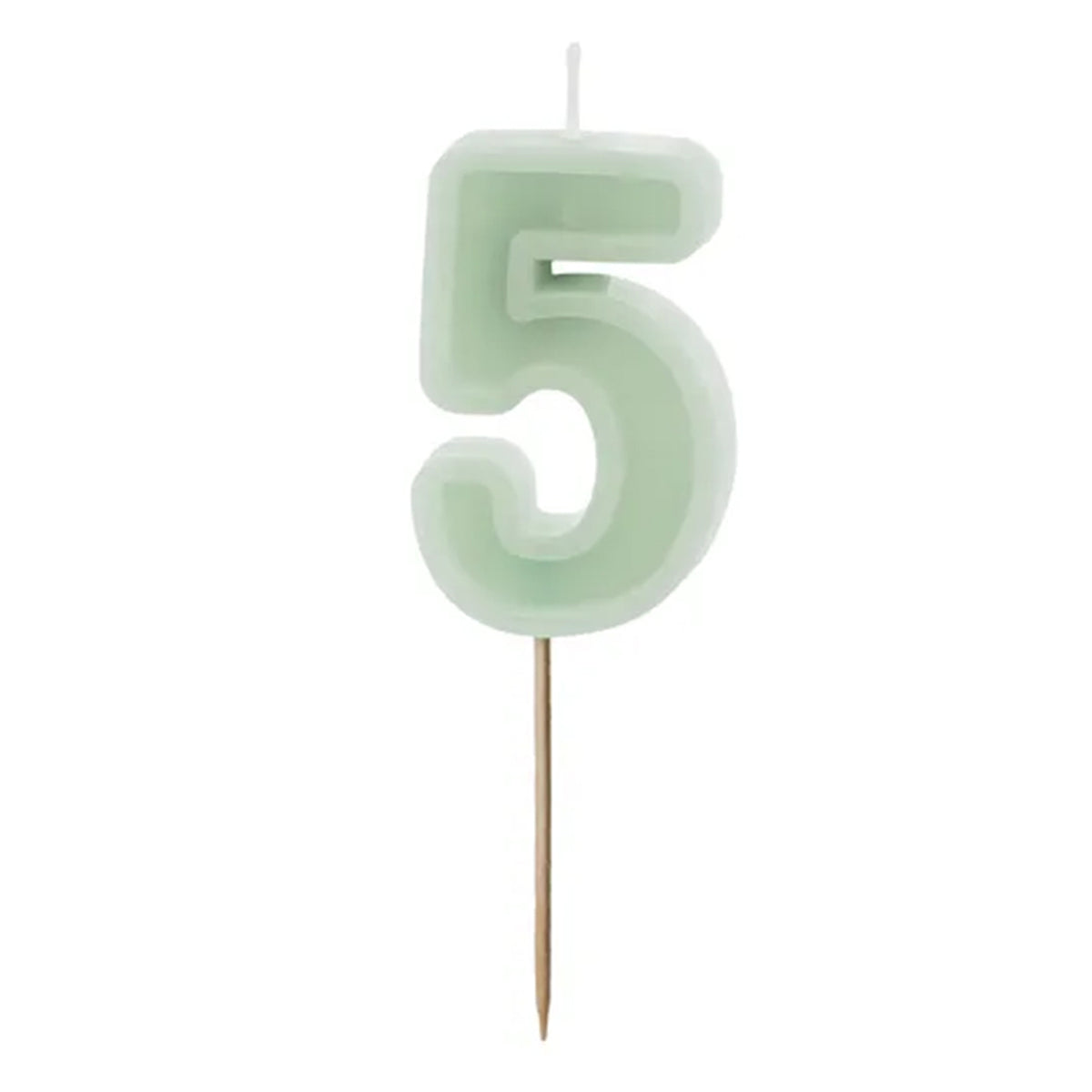 1 Bougie d'anniversaire - Chiffre 5 - Vert